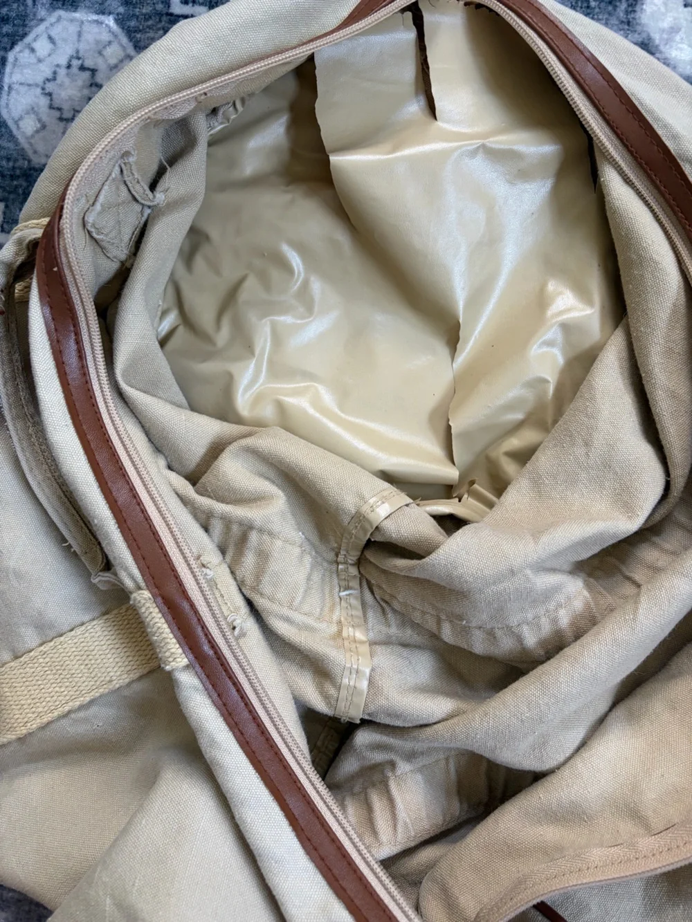 Vintage TIME Canvas Duffel Bag